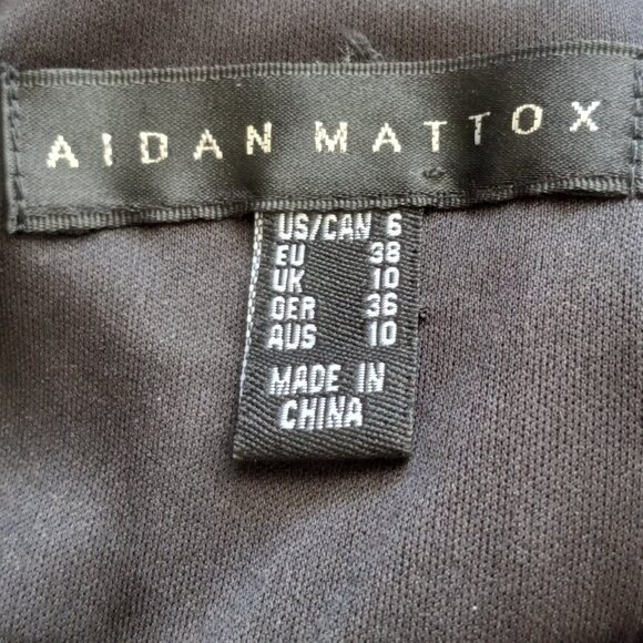 NWT Aidan Mattox Glam Black/Silver Tinsel Mini Shift Dress Sz 6 - Picture 6 of 8